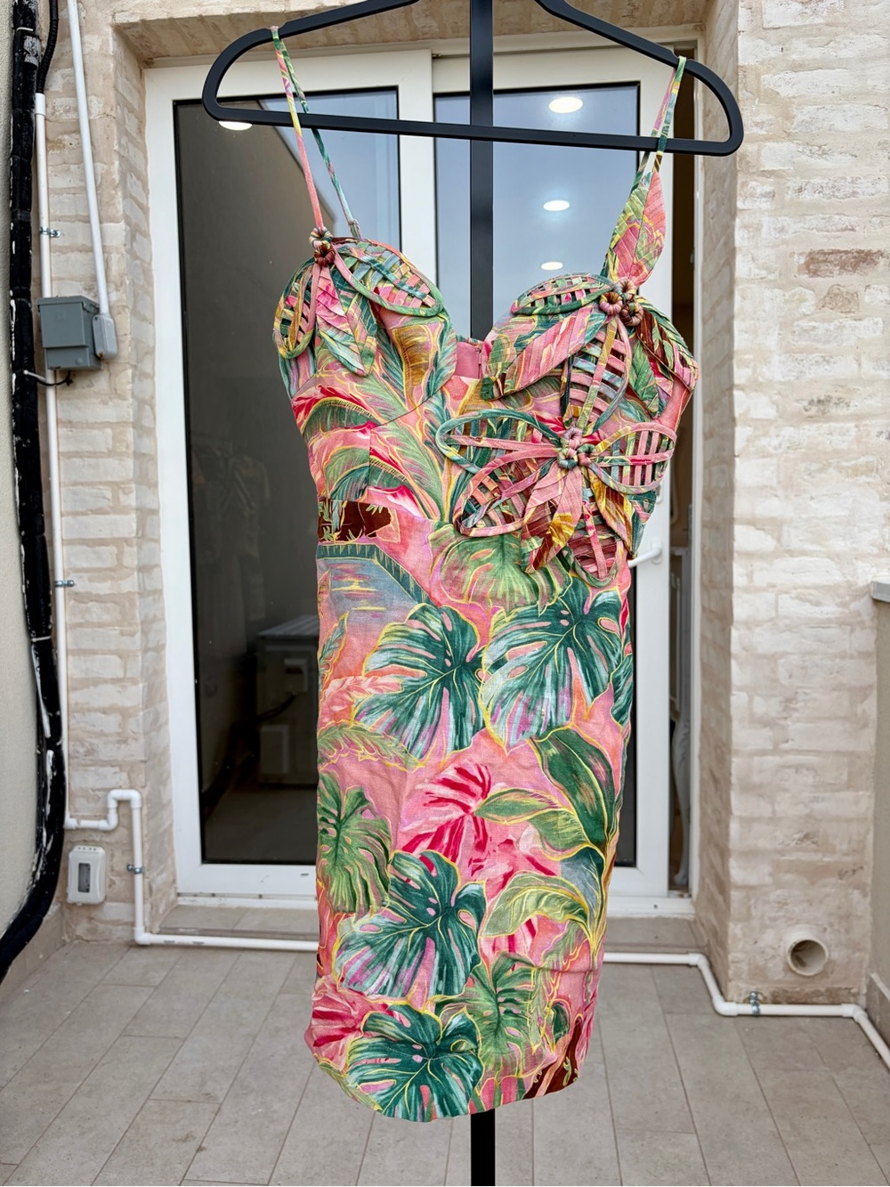 Farm Rio: Soft Pink Pool Time 3d Flowers Mini
Dress - Picture 5 of 8